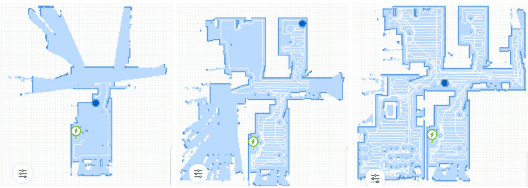 Ecovacs Deebot OZMO T8+ создает карту при первой уборке.